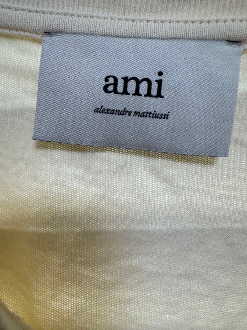 ami SS25 クロッシェTシャツ クリーム色