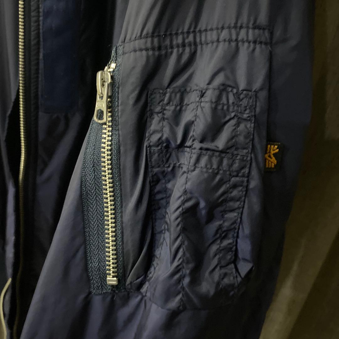 美品　ALPHA INDUSTRIES MA-1 ジャケット Lサイズ ネイビー
