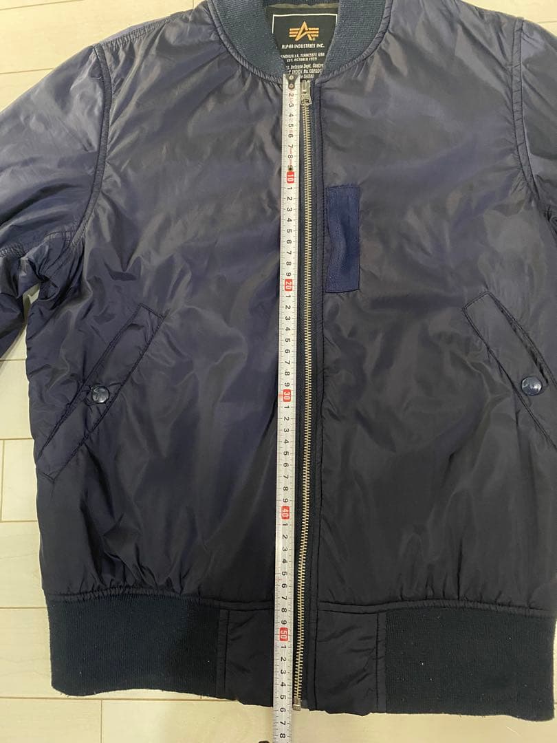 美品　ALPHA INDUSTRIES MA-1 ジャケット Lサイズ ネイビー