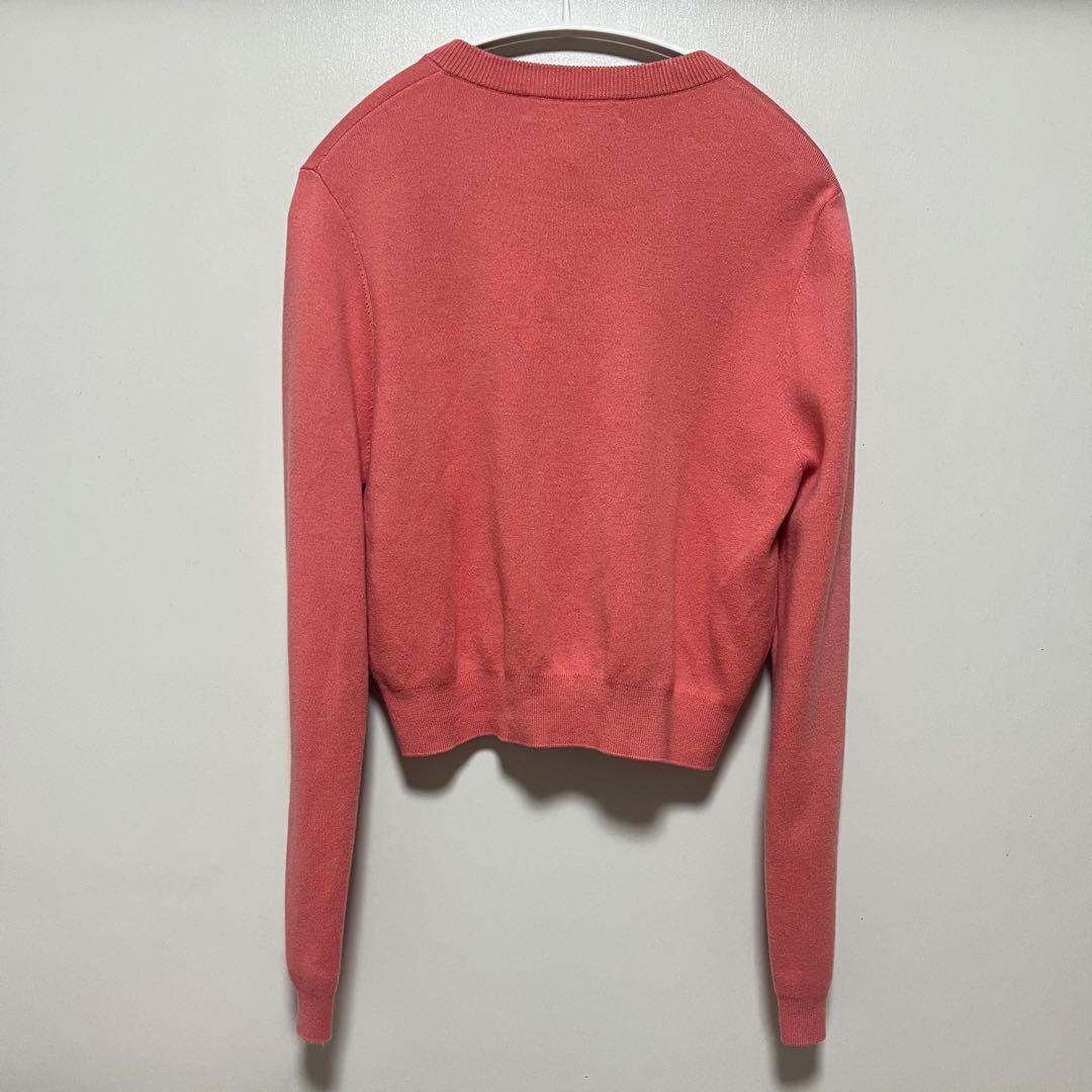 caban コットンカシミヤクルーネックカーディガン ピンク XS
