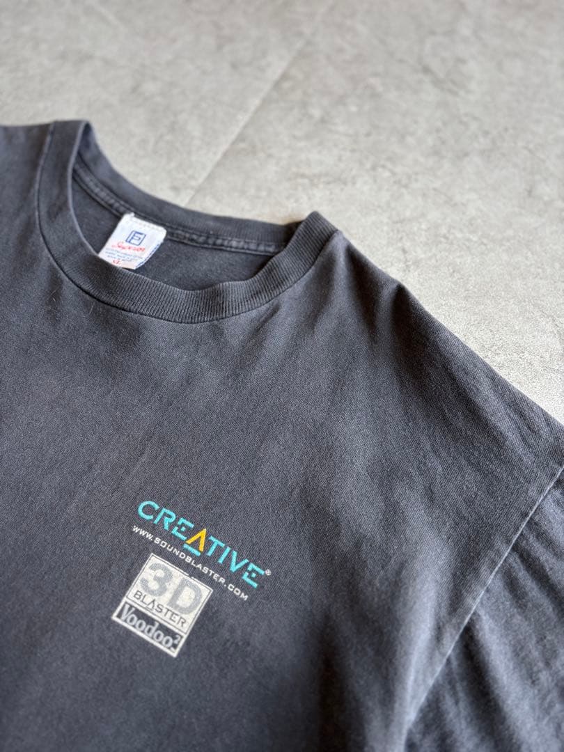 90s CREATIVE Voodoo2 3dfx テックTシャツ XL 企業物
