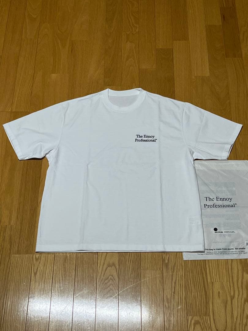 極美品 ENNOY PROFESSIONAL S/S T-SHIRT 白 x 黒