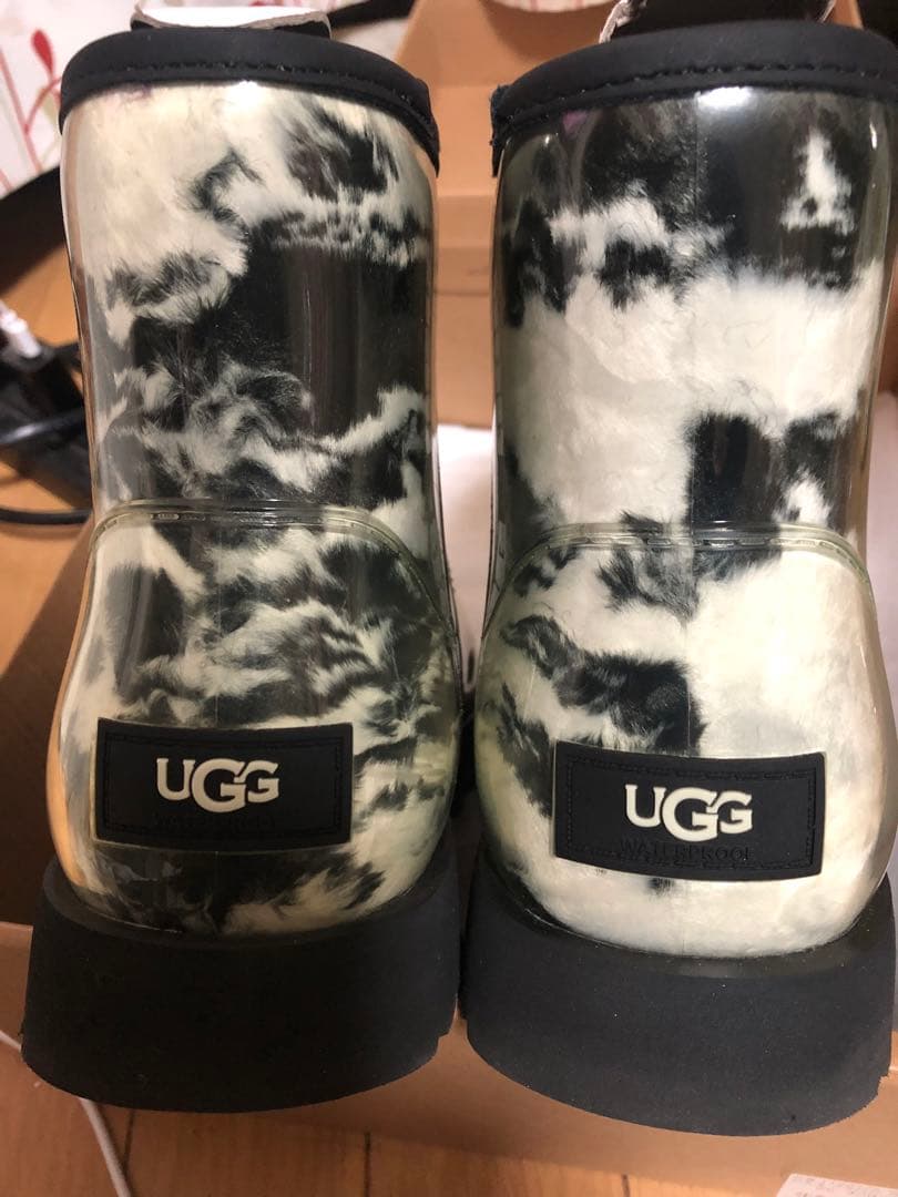 UGG アグ クラシック クリア ミニ マーブル　レインブーツ　24センチ