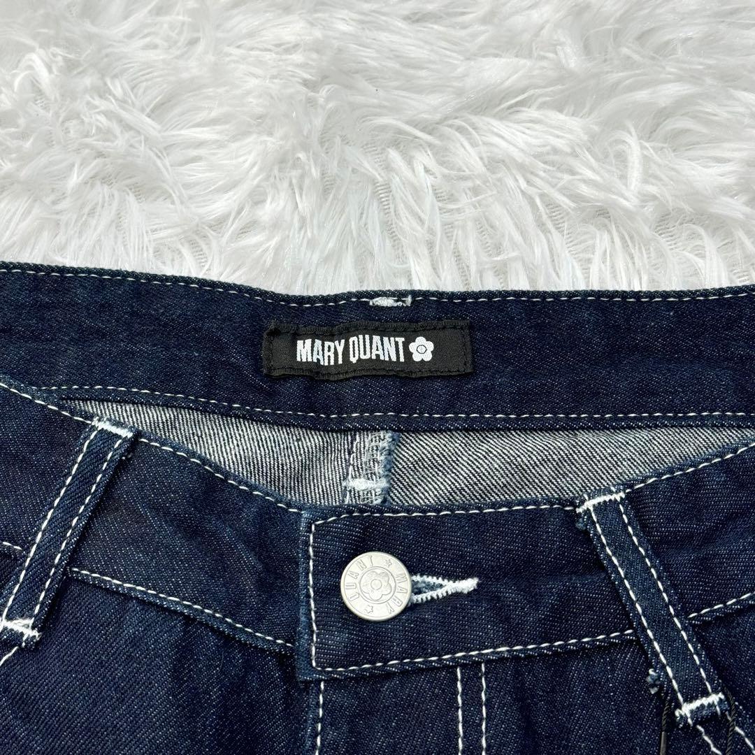✨タグ付き✨ MARY QUANT ストレート デニム デイジー柄 ブルー M