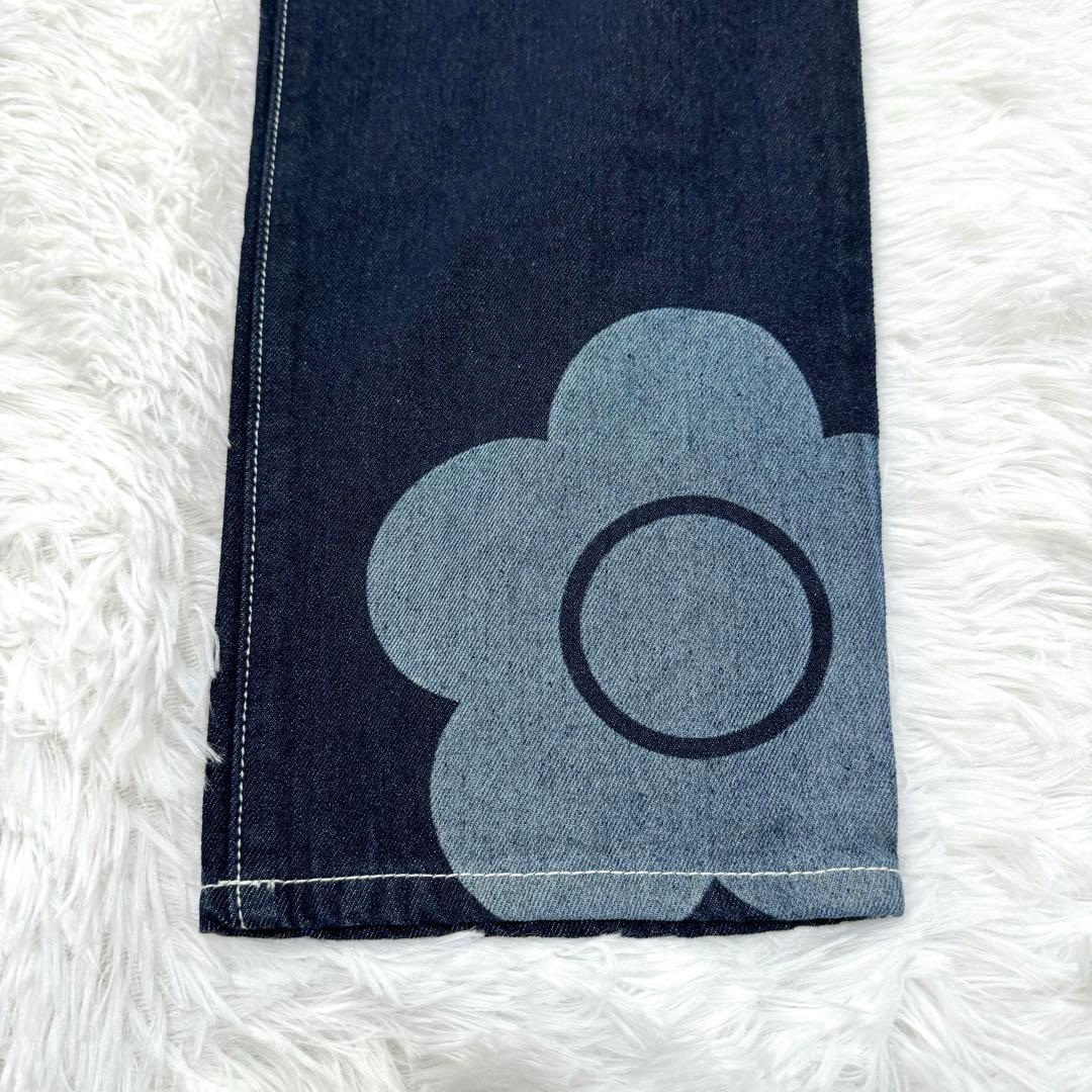✨タグ付き✨ MARY QUANT ストレート デニム デイジー柄 ブルー M