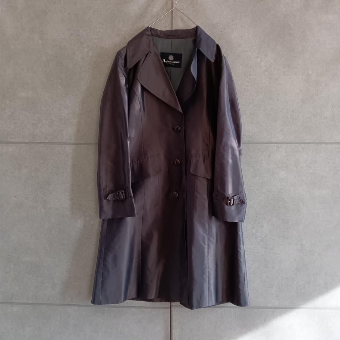 Aquascutum アクアスキュータム シルク コート 日本製 X3386
