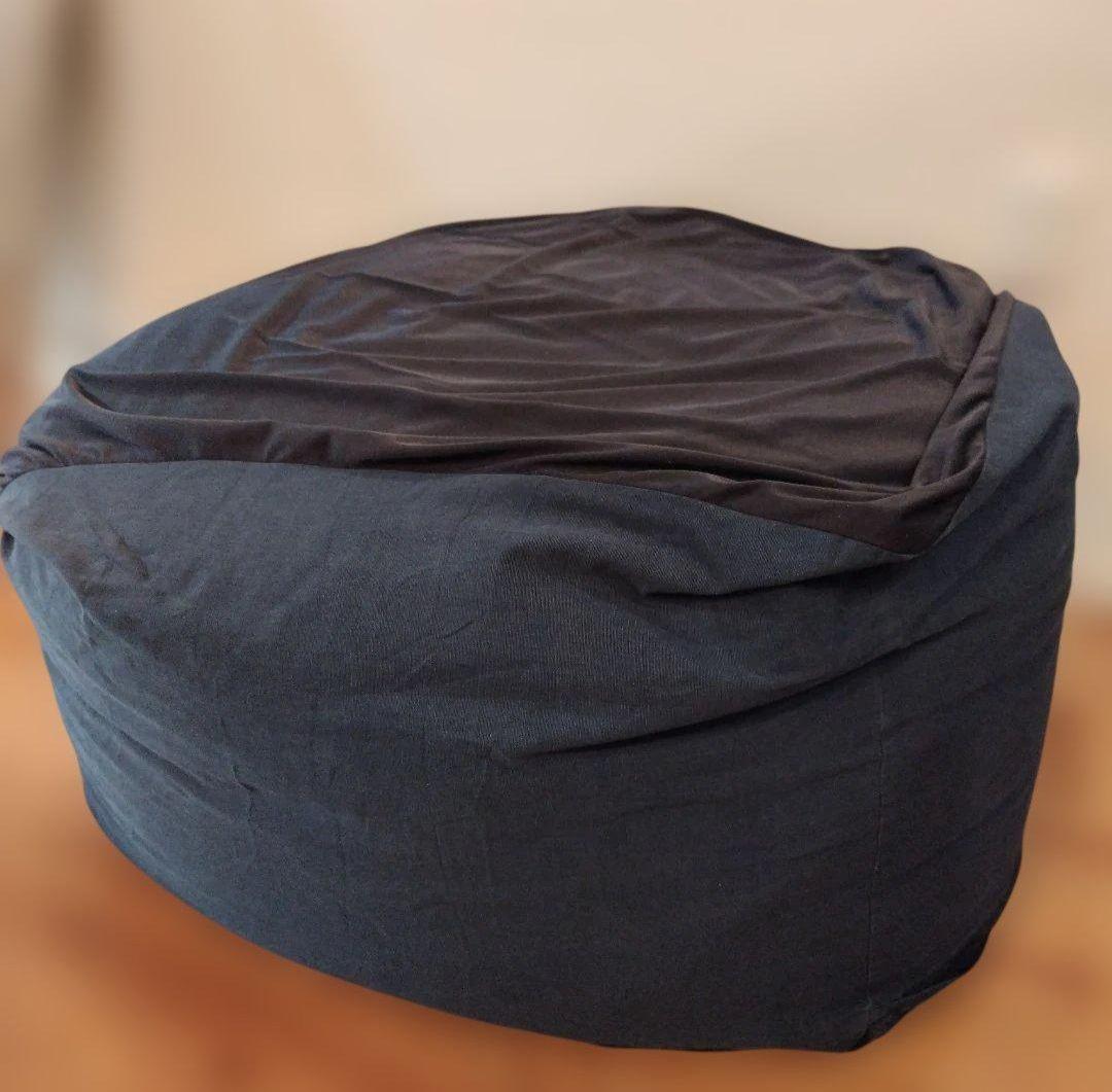 無印良品 ビーズクッション 体にフィットするソファ　ネイビー　本体カバーセット