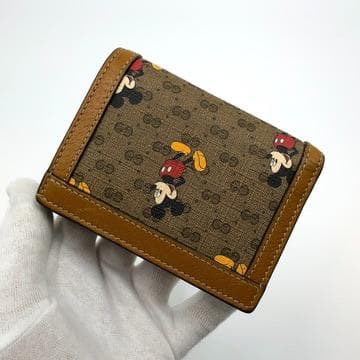 ◇グッチ×ディズニー◇602534/PVC×レザー/ミニGGスプリーム/折り財布