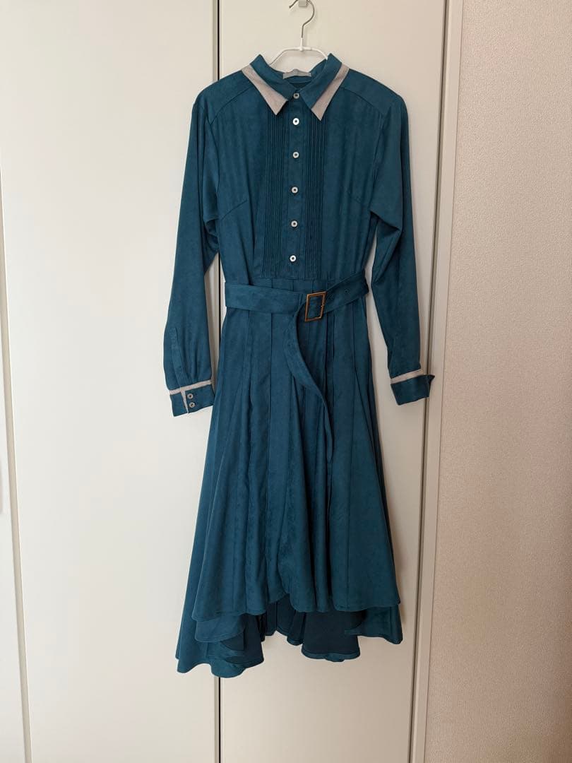 ha|za|ma 2020-21AW 駆け巡るワンピース　ターコイズ