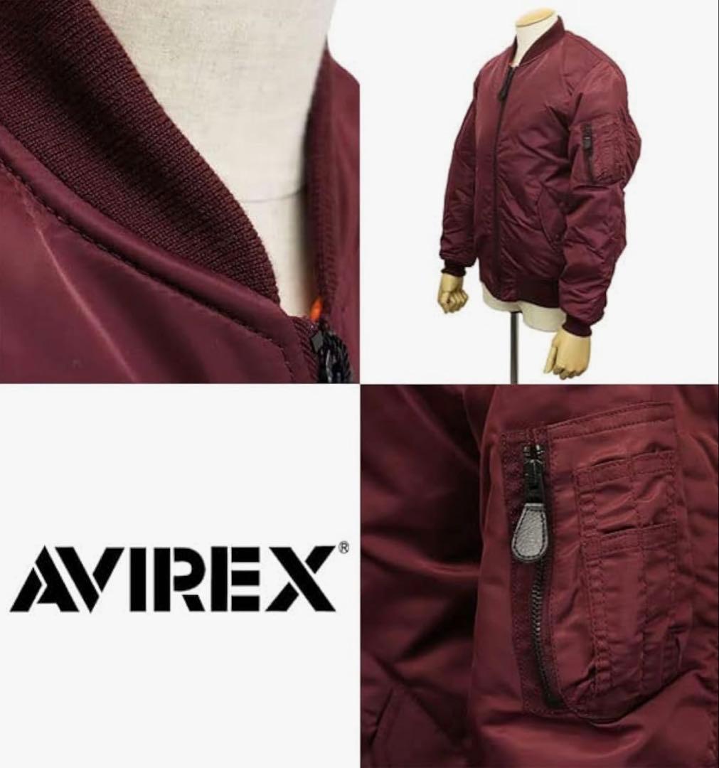 ジャケット・アウター AVIREX MA-1 COMMERCIAL burgundy color