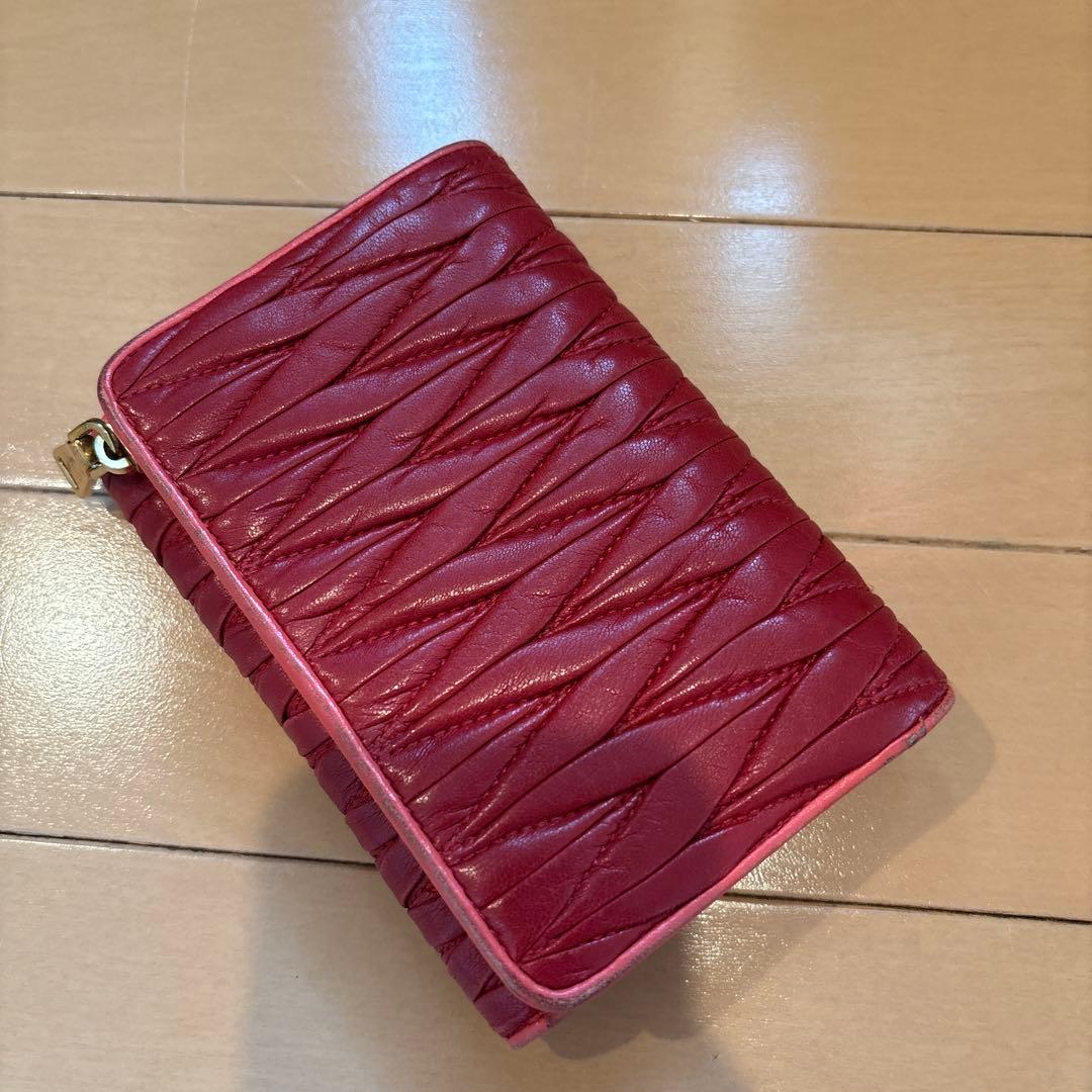 (あきさん専用)MIU MIU レザー 三つ折り財布 レッド