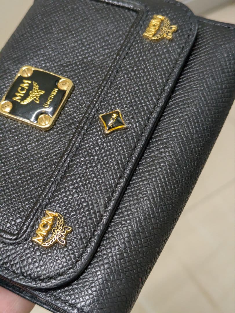 MCM ブラック 三つ折り財布