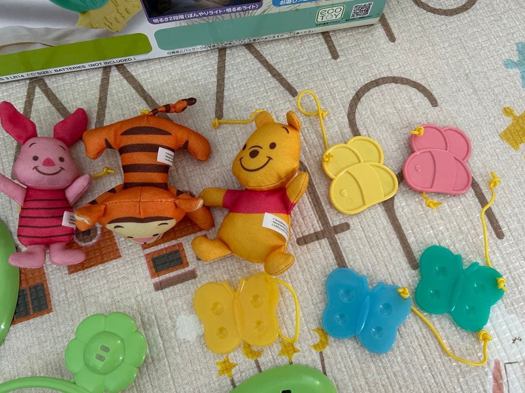 プーさん　6WAYメリー　動作確認済み　(りんごとりのみ欠品)