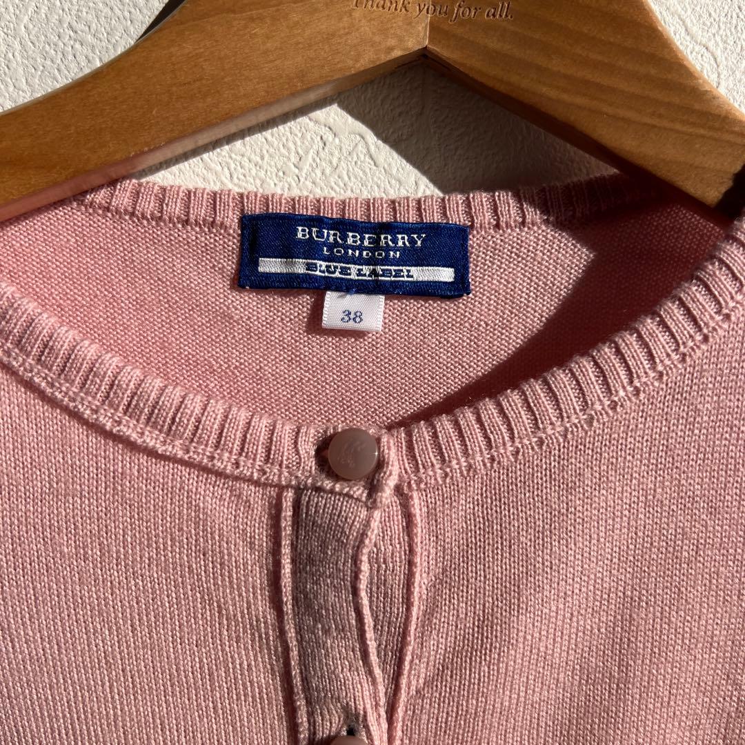 BURBERRY BLUE LABEL バーバリー　カーディガン　ピンク　38