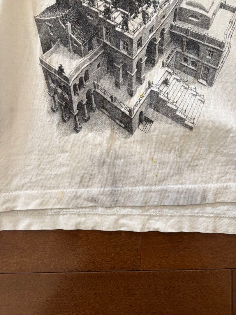 90s M.C.Escher TシャツUSA製 マルチプリント アート