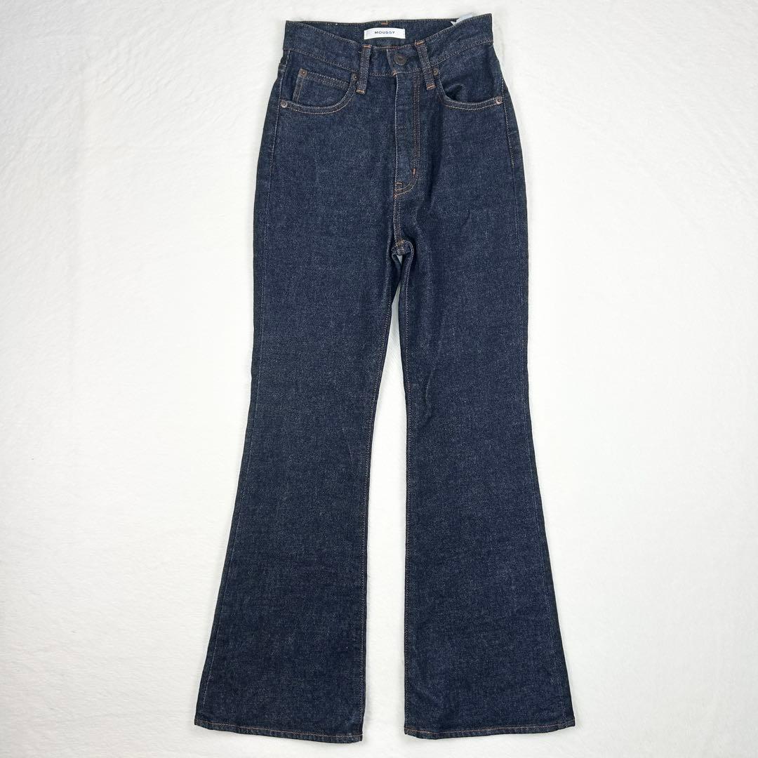 b1607✨美品✨【MOUSSY】MVS FLARE 23　フレアデニム　濃紺
