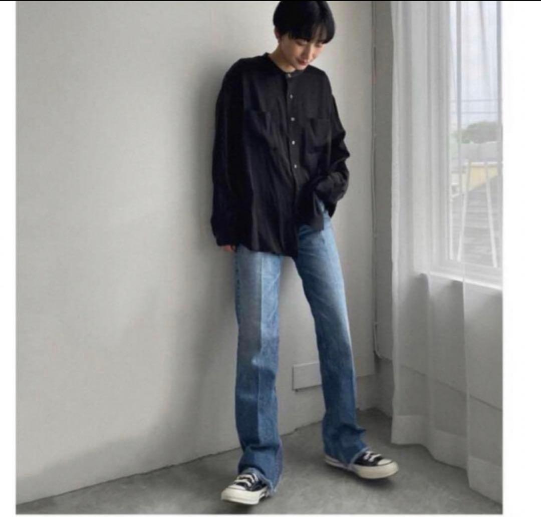 INSCRIREアンスクリア FLARE DENIM 002 ライトブルー 38