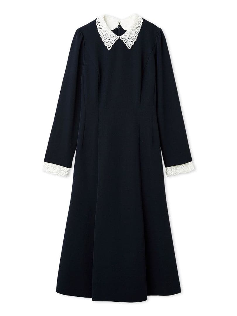 CELFORD 刺繍レース付きマーメイドワンピース DNVY 38 M 新品