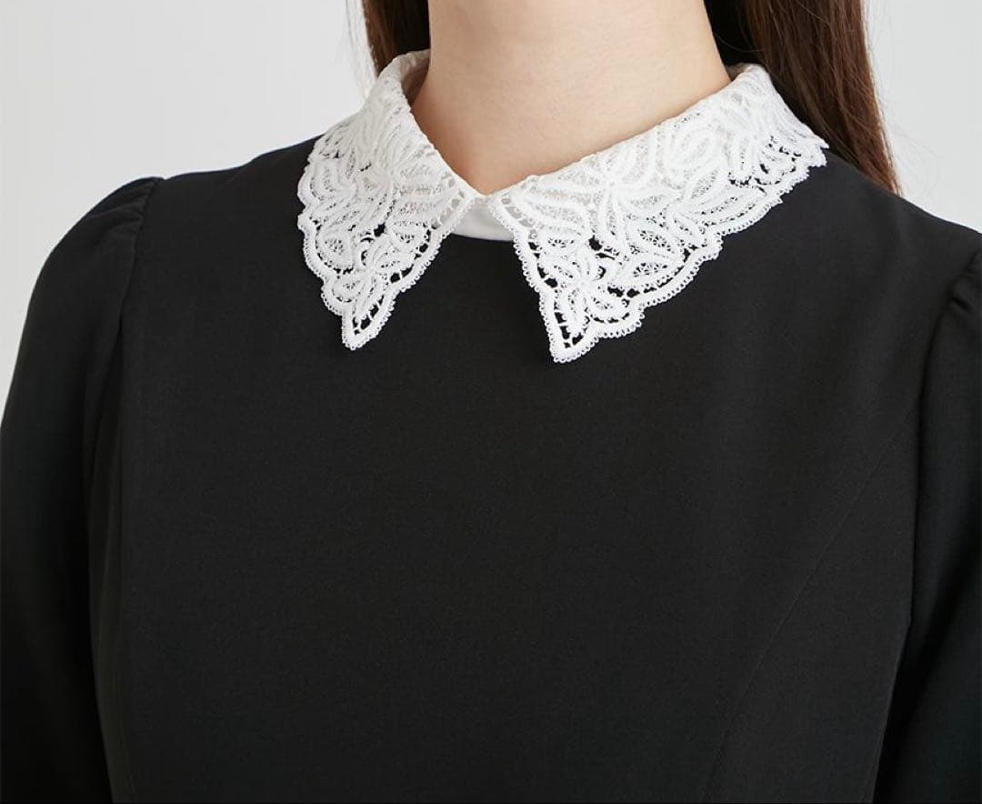 CELFORD 刺繍レース付きマーメイドワンピース DNVY 38 M 新品