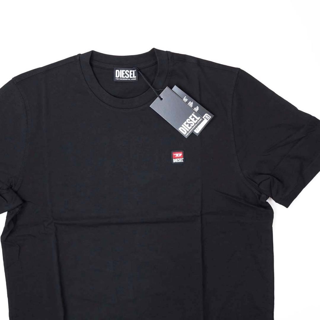 新品 DIESEL メンズ オーバルD ミニロゴ 半袖 Tシャツ ブラック M