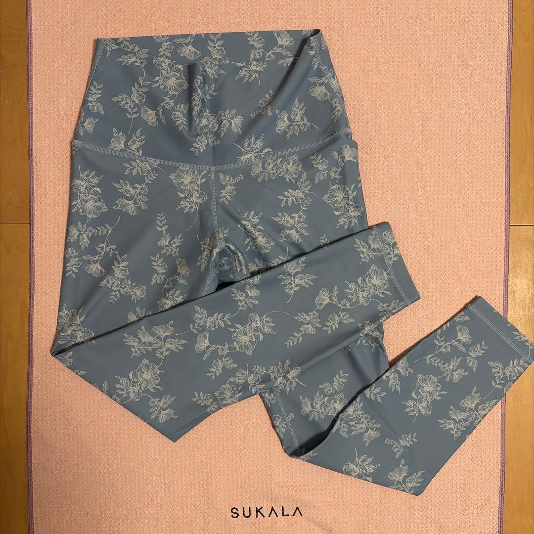 SUKALA 花柄ヨガウェアセット M水色
