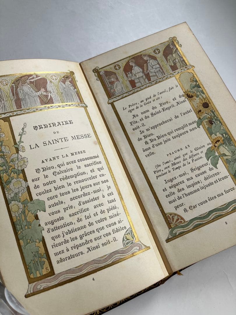 アール・ヌーヴォー　1899年　ミセル　フランスアンティーク　祈祷書　19世紀
