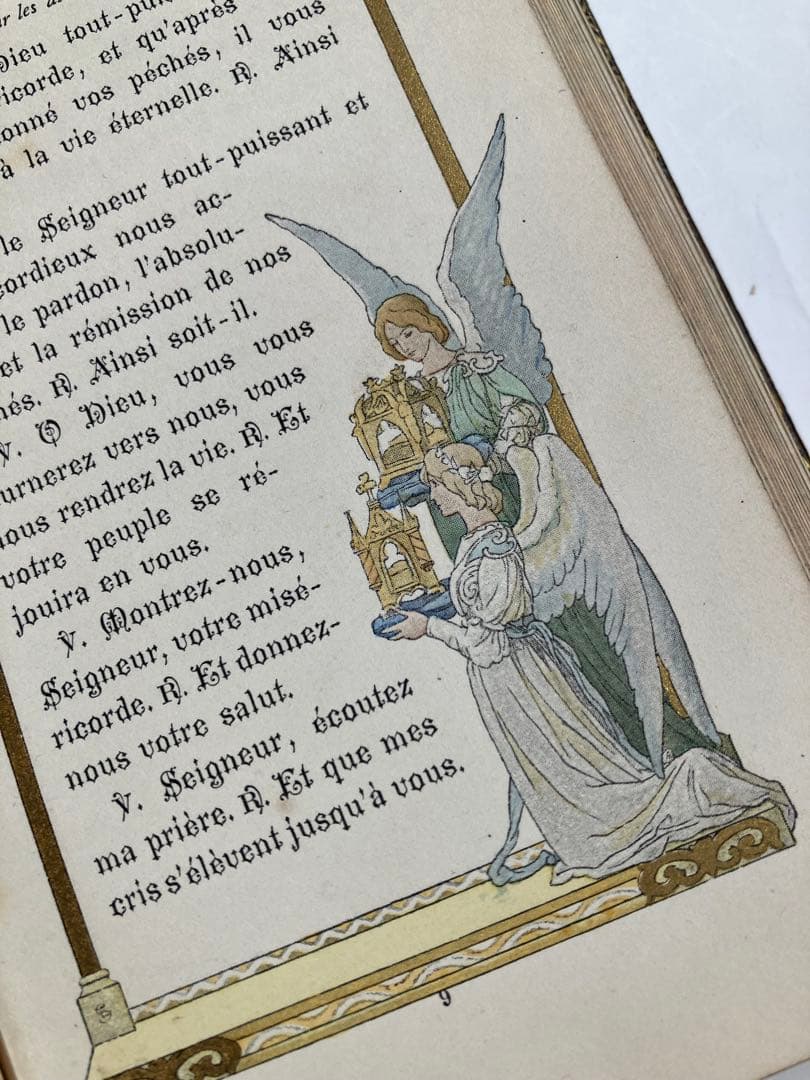 アール・ヌーヴォー　1899年　ミセル　フランスアンティーク　祈祷書　19世紀