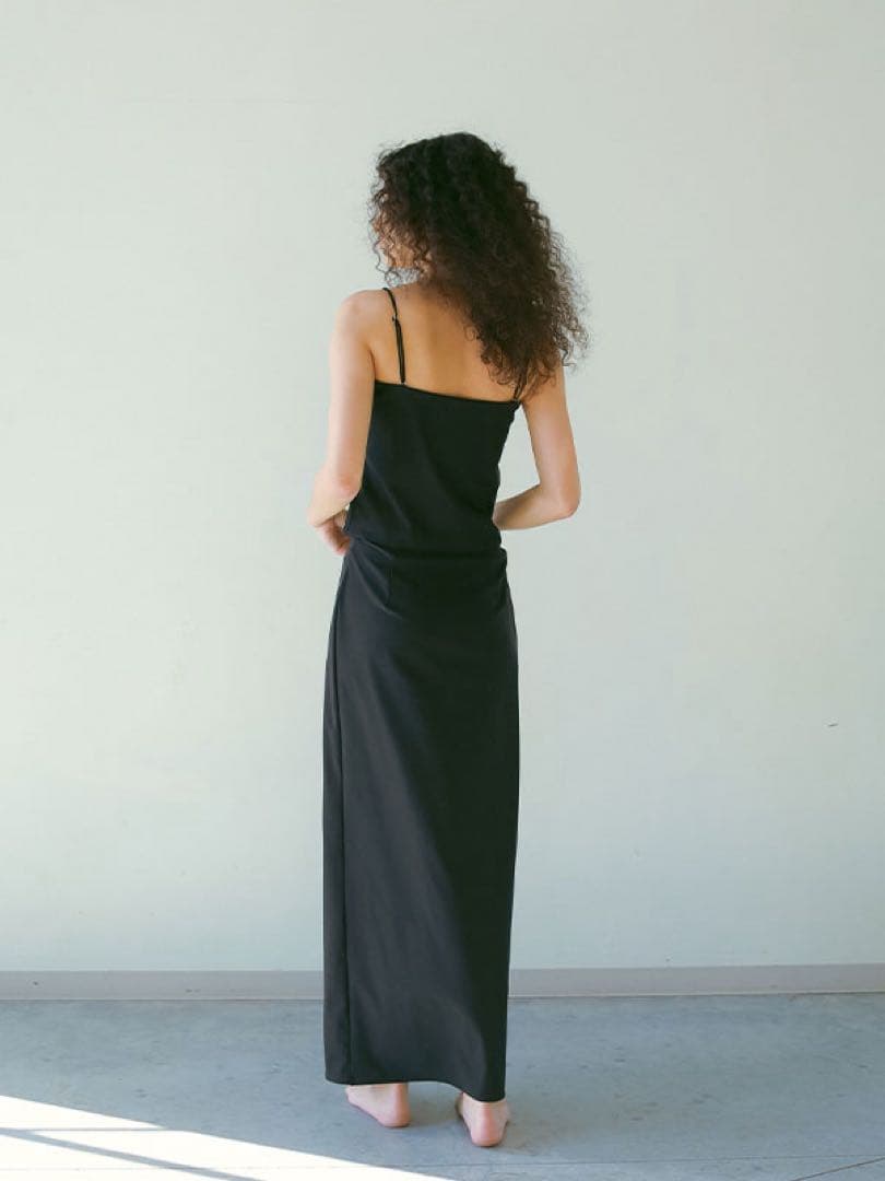 etretokyo トリコットIラインスカート　BLACK / S
