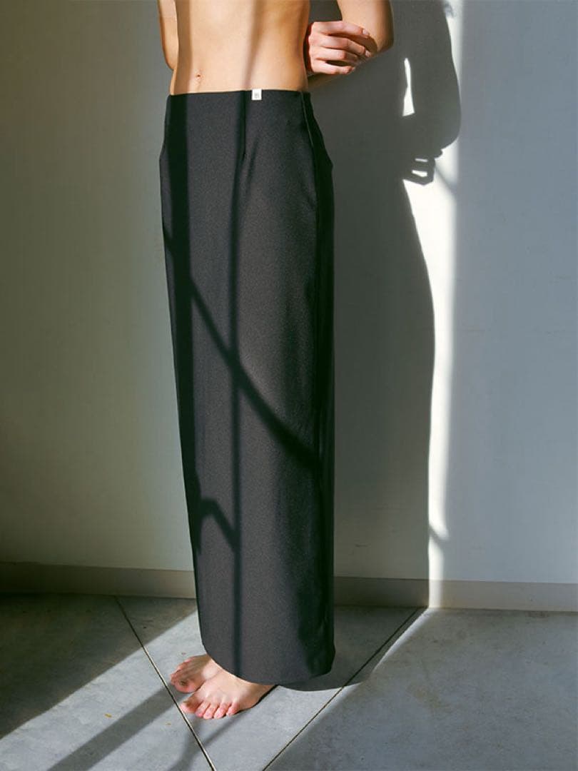 etretokyo トリコットIラインスカート　BLACK / S