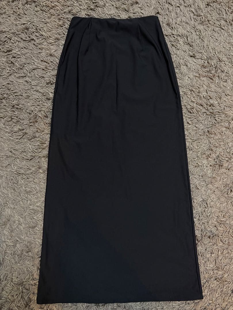 etretokyo トリコットIラインスカート　BLACK / S