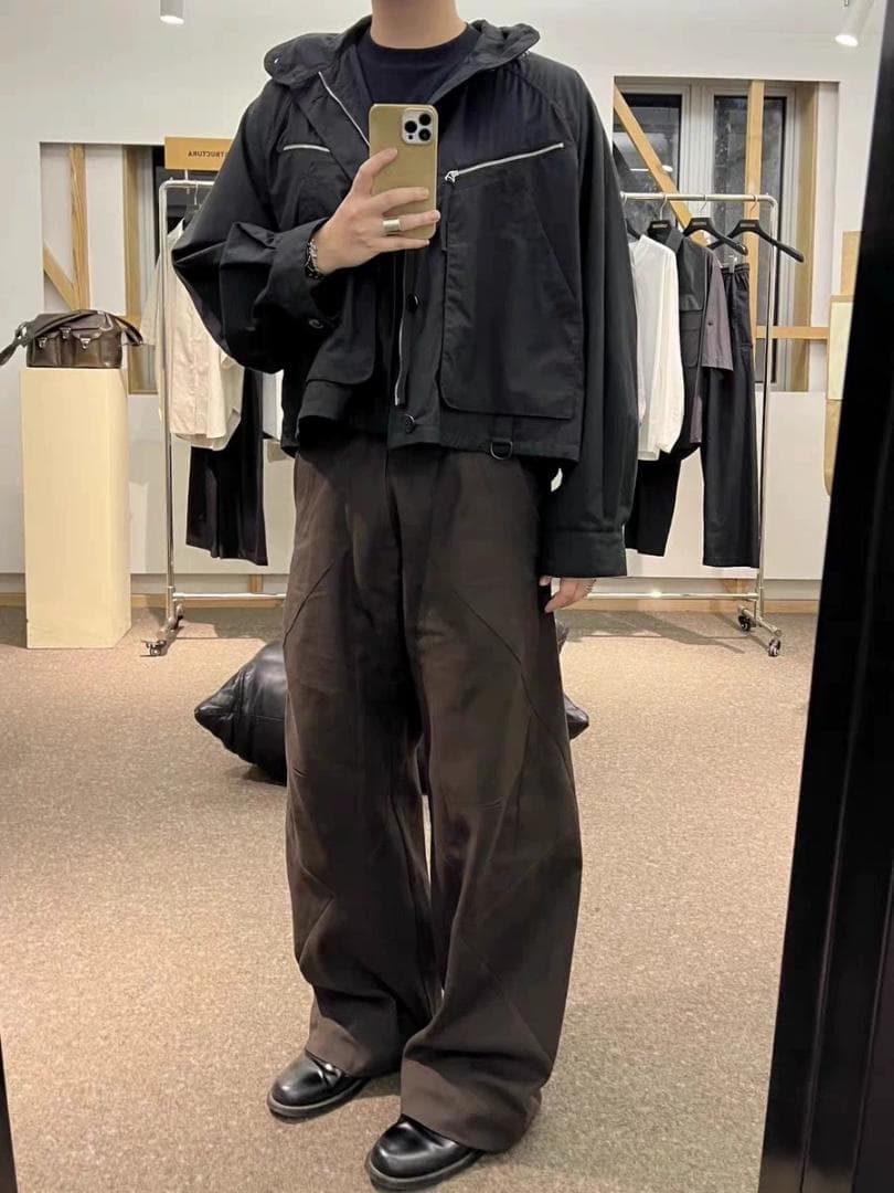 ジャケット・アウター LEMAIRE PARACHUTE BLOUSON BLACK 25SS