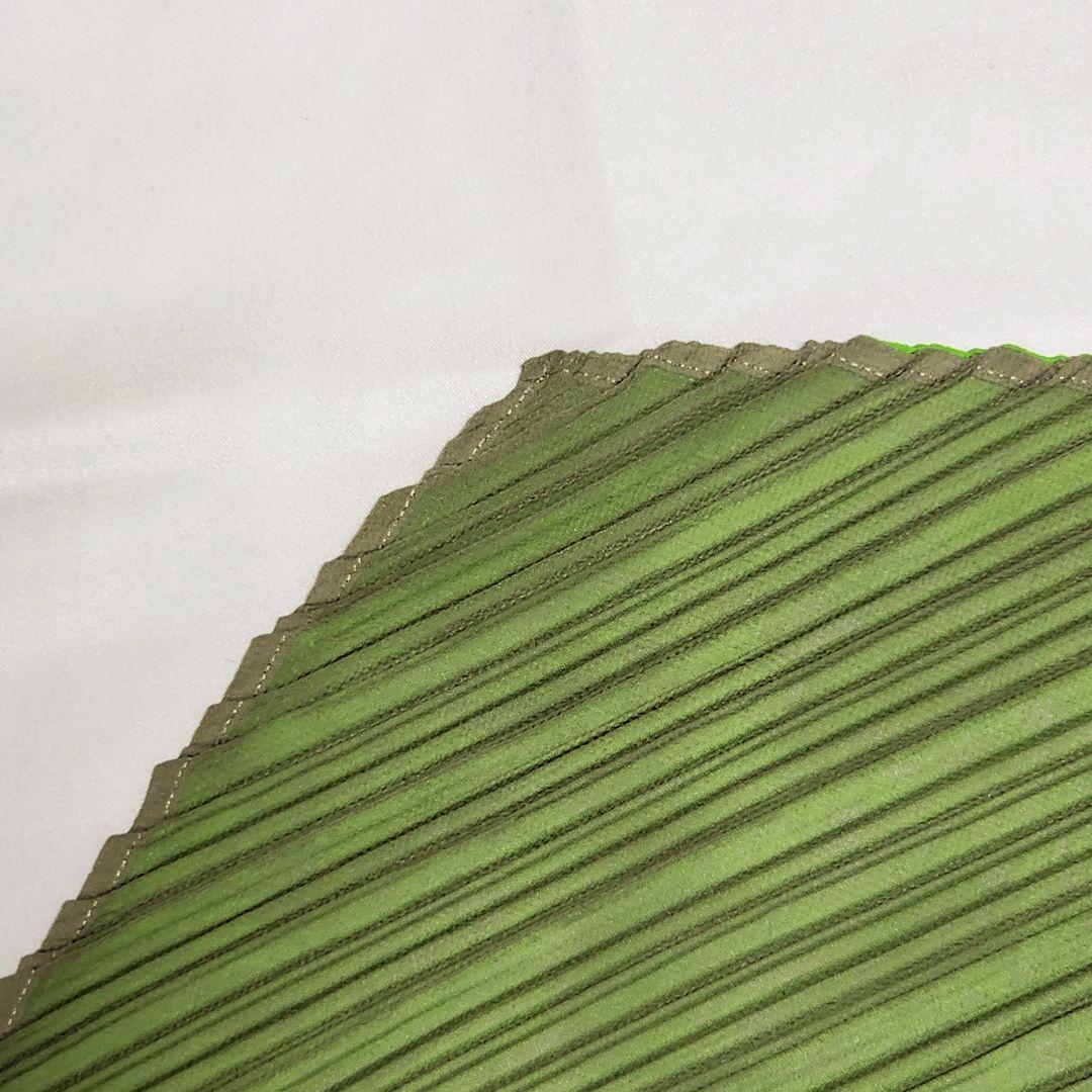 美品 PLEATS PLEASE プリーツプリーズ ストール シフォン グリーン