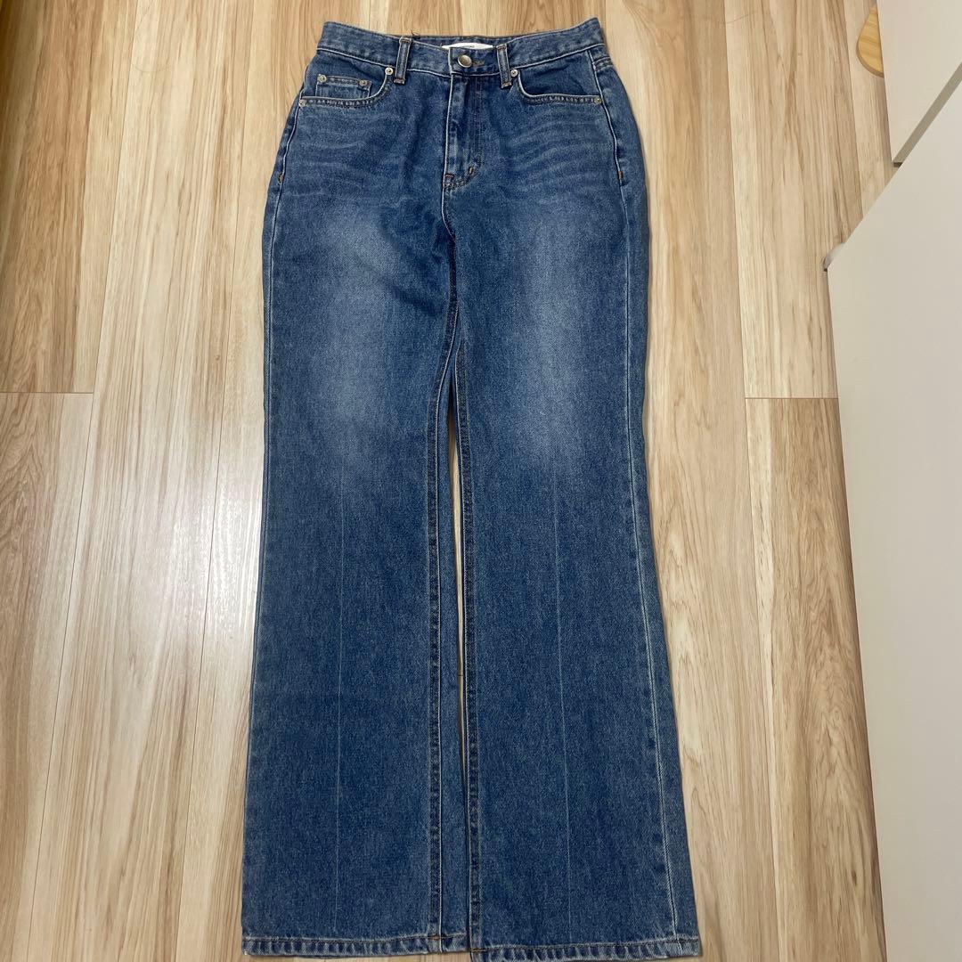 パンツ OHOTORO susan flared jeans Blue/M (Long)