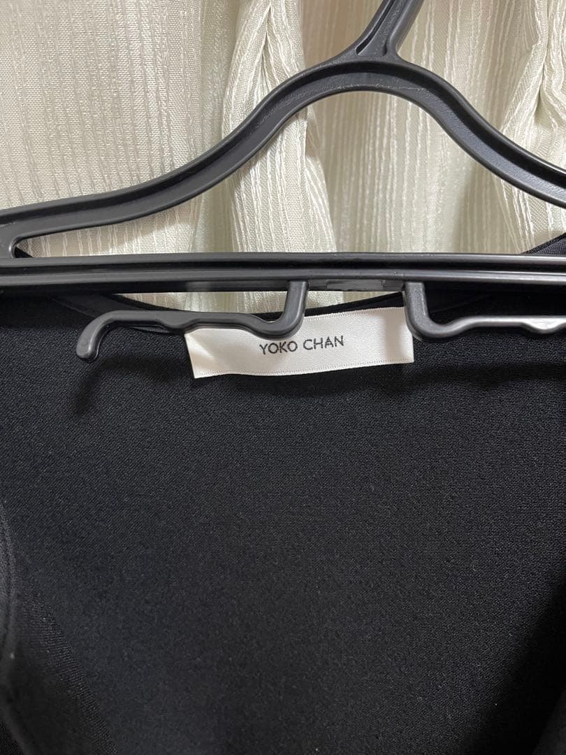 美品★YOKO CHANヨーコチャンフレアスリーブパールワンピース 36サイズ