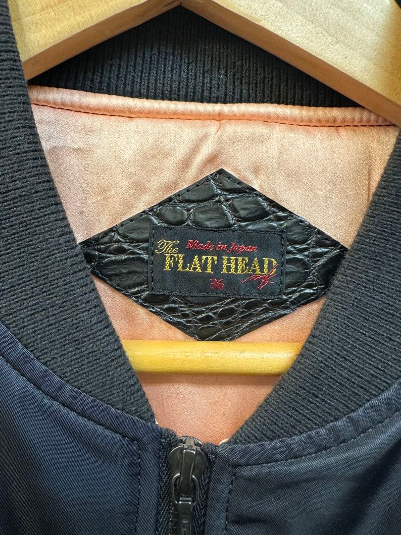 ジャケット・アウター The flat head MA-1 snake skin