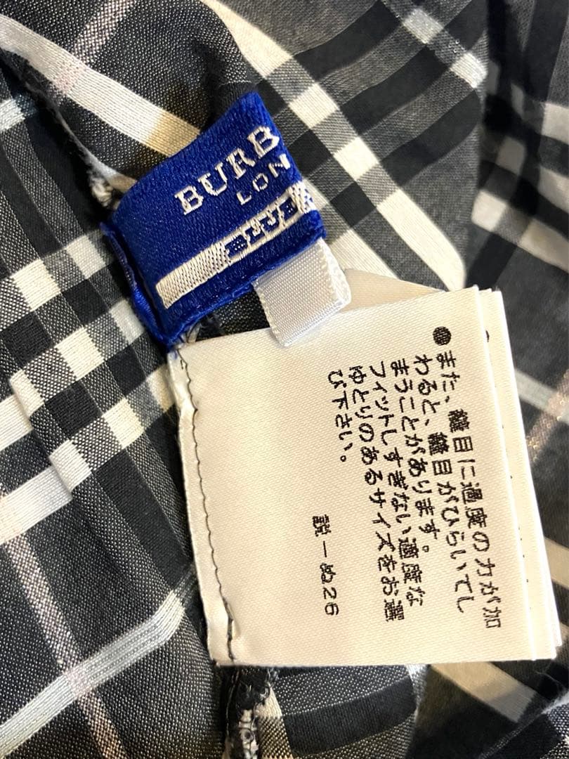 ⭐️BURBERRY キャミソール 36 チェック柄フレア 可愛い ブラックリボン