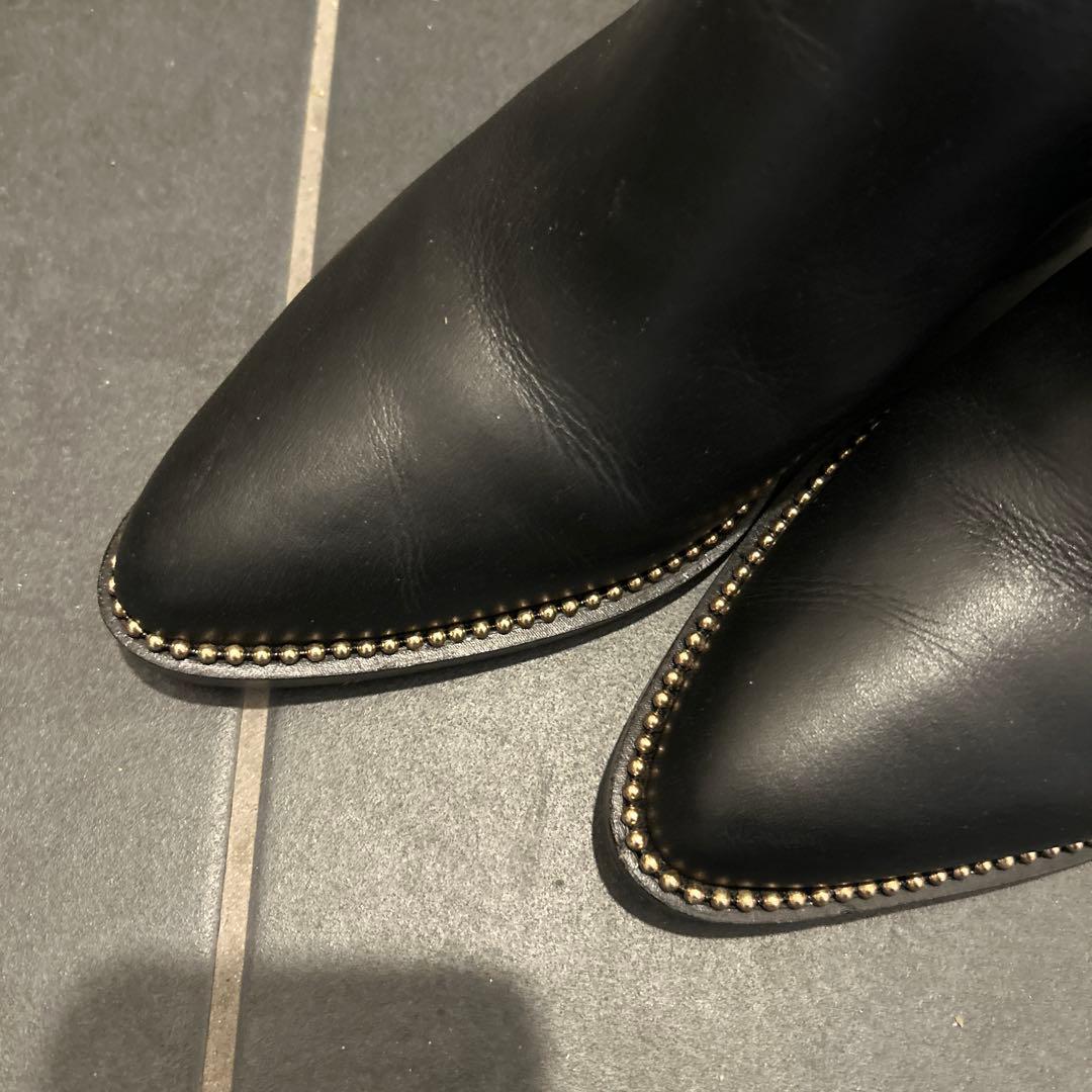 ⭐️専用⭐️COACH レザー アンクルブーツ 黒 ポインテッドトゥ