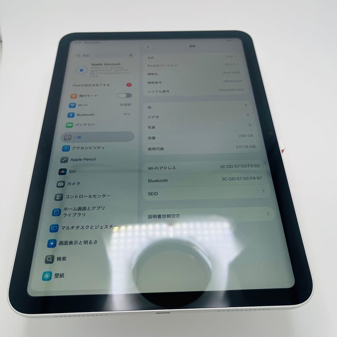 S 99% iPad 第11世代　256GB シルバー　Wi-Fi 本体