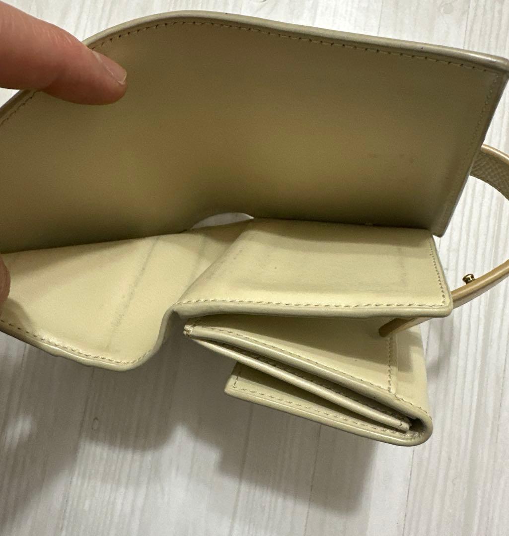 CELINE 二つ折り財布 ベージュ/イエロー　セリーヌ　財布　折り畳み財布