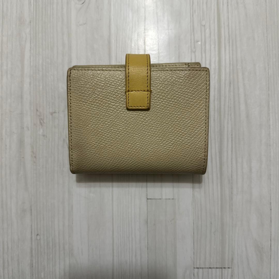 CELINE 二つ折り財布 ベージュ/イエロー　セリーヌ　財布　折り畳み財布