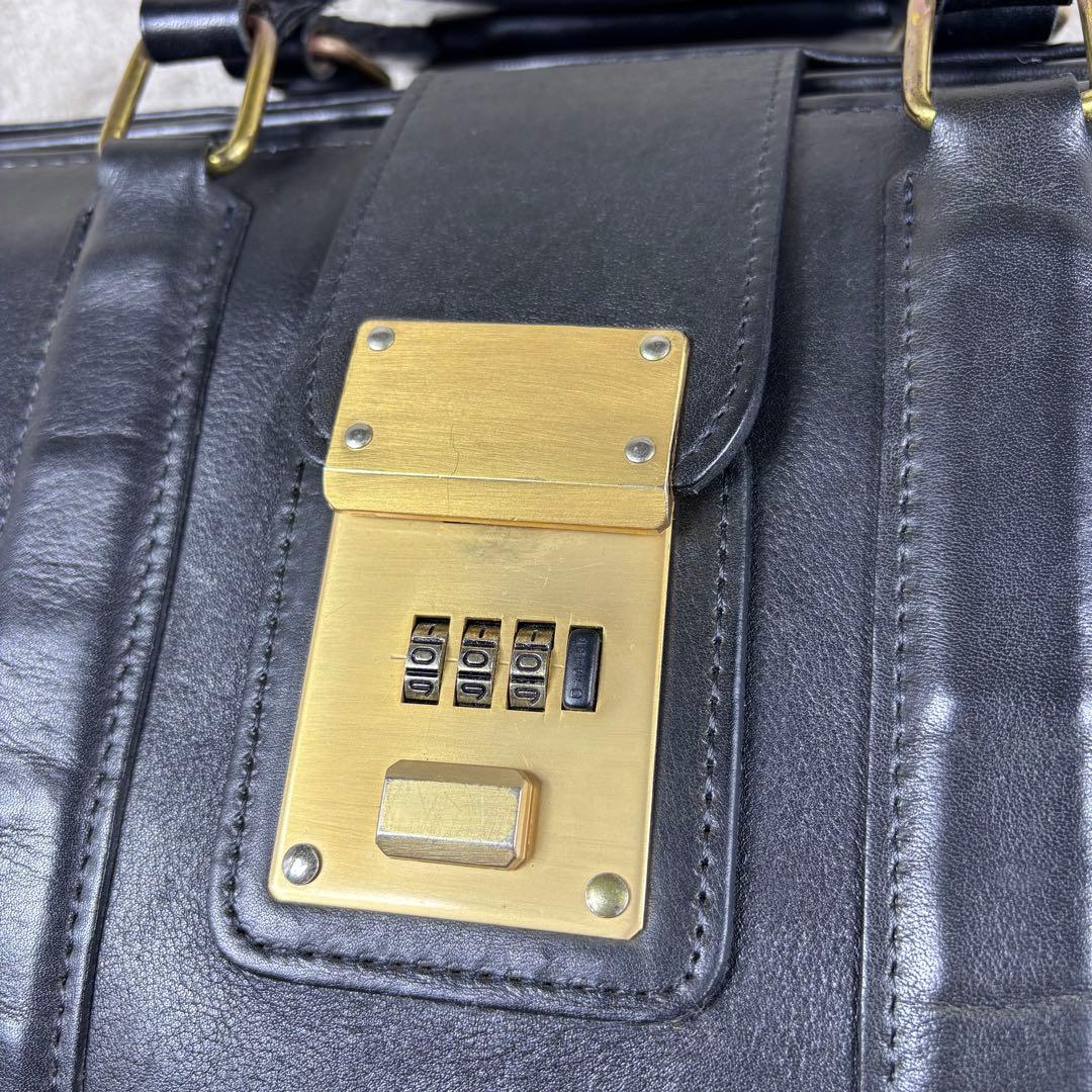 激レア　OLD COACH ボストンバッグ　ダイヤルロック　ブラック　本革レザー