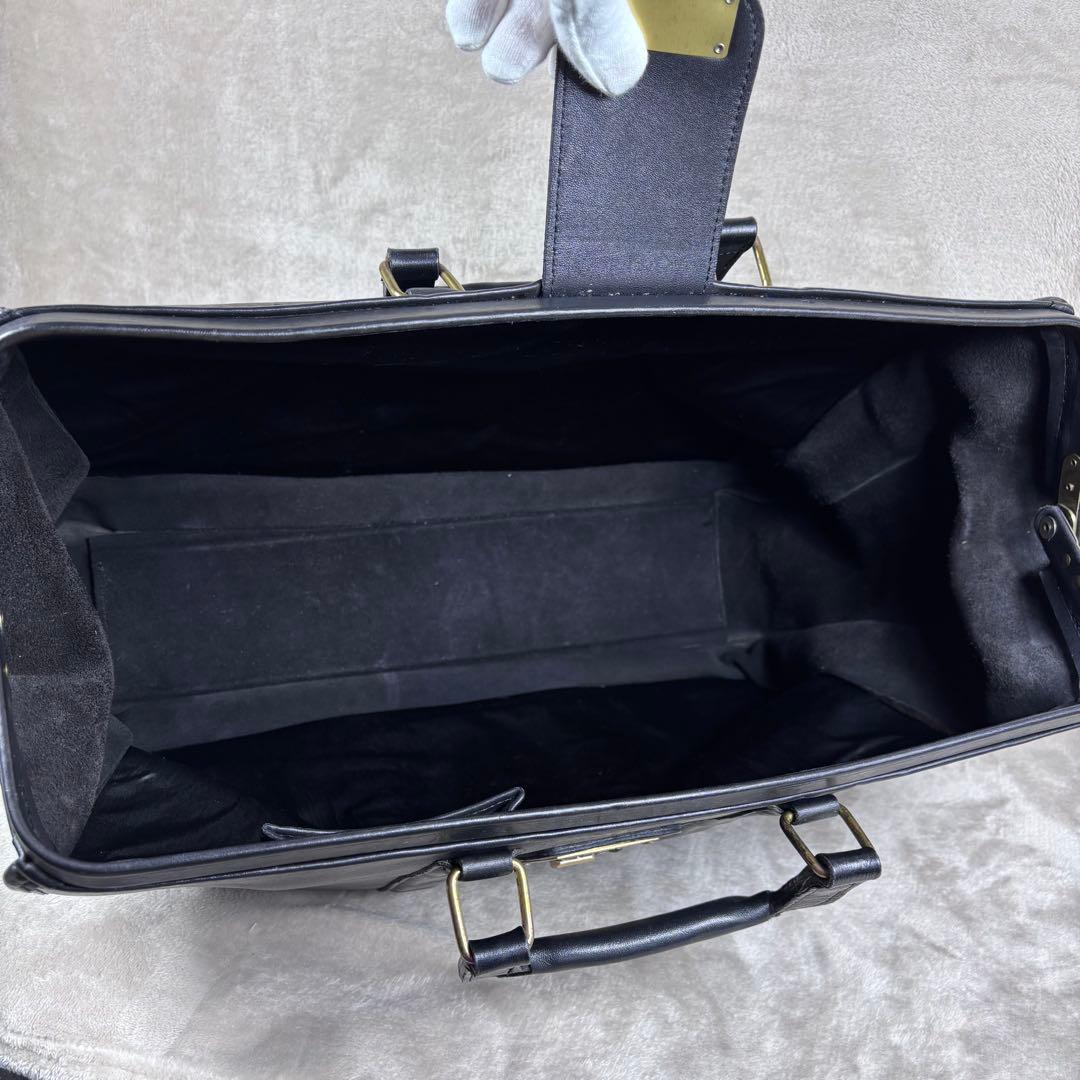 激レア　OLD COACH ボストンバッグ　ダイヤルロック　ブラック　本革レザー