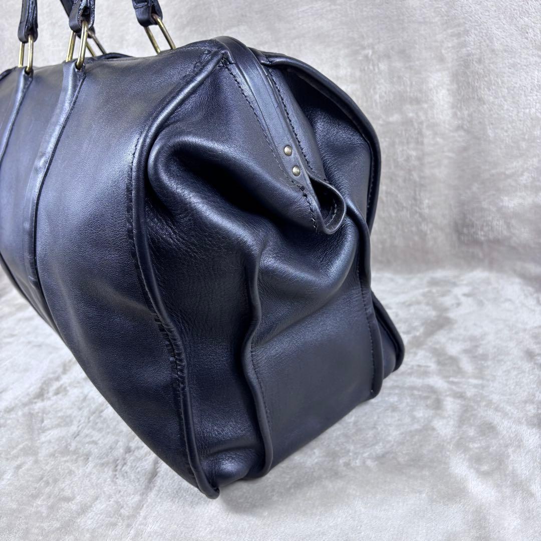 激レア　OLD COACH ボストンバッグ　ダイヤルロック　ブラック　本革レザー