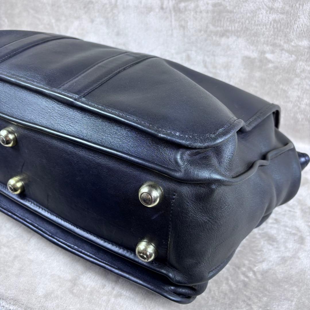 激レア　OLD COACH ボストンバッグ　ダイヤルロック　ブラック　本革レザー