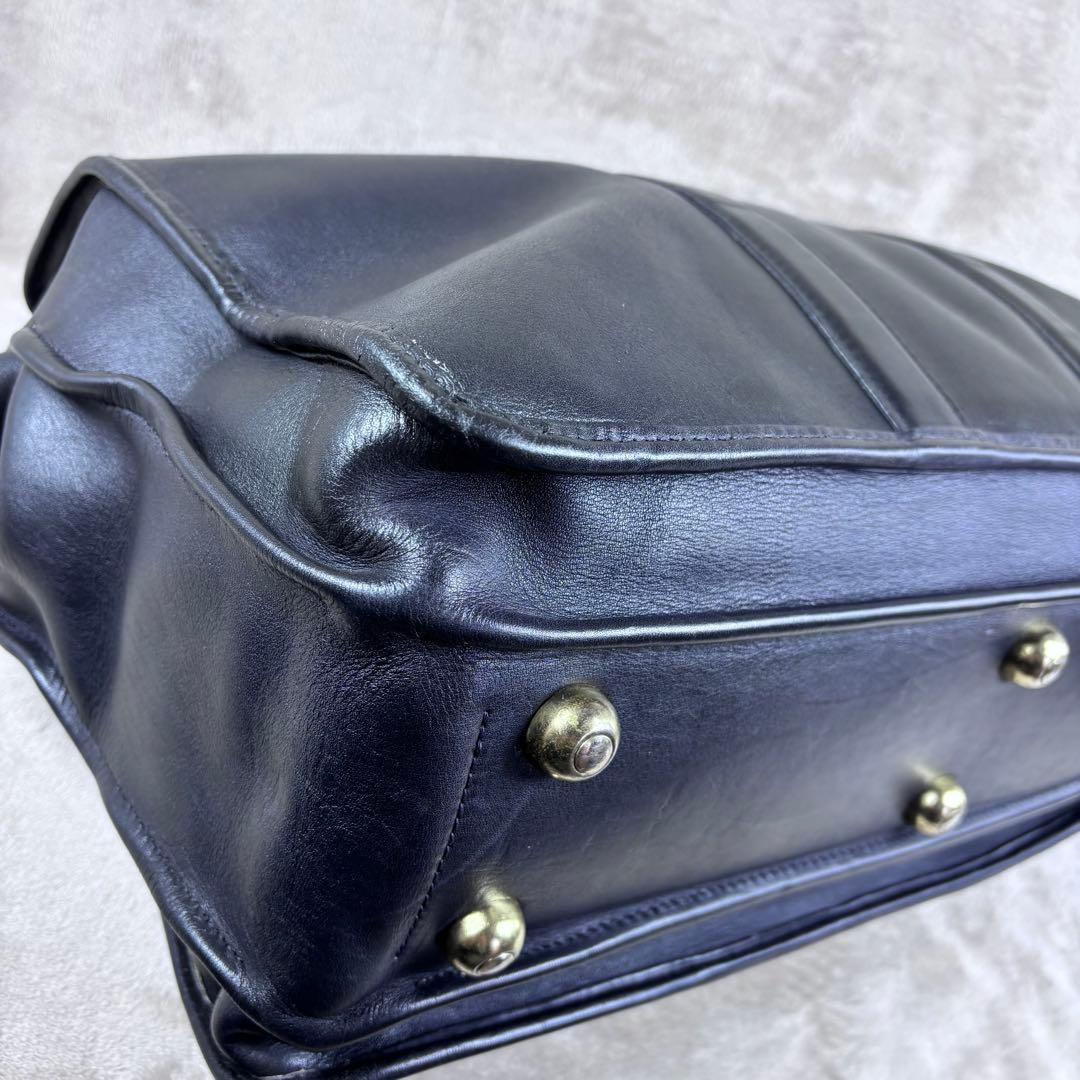 激レア　OLD COACH ボストンバッグ　ダイヤルロック　ブラック　本革レザー
