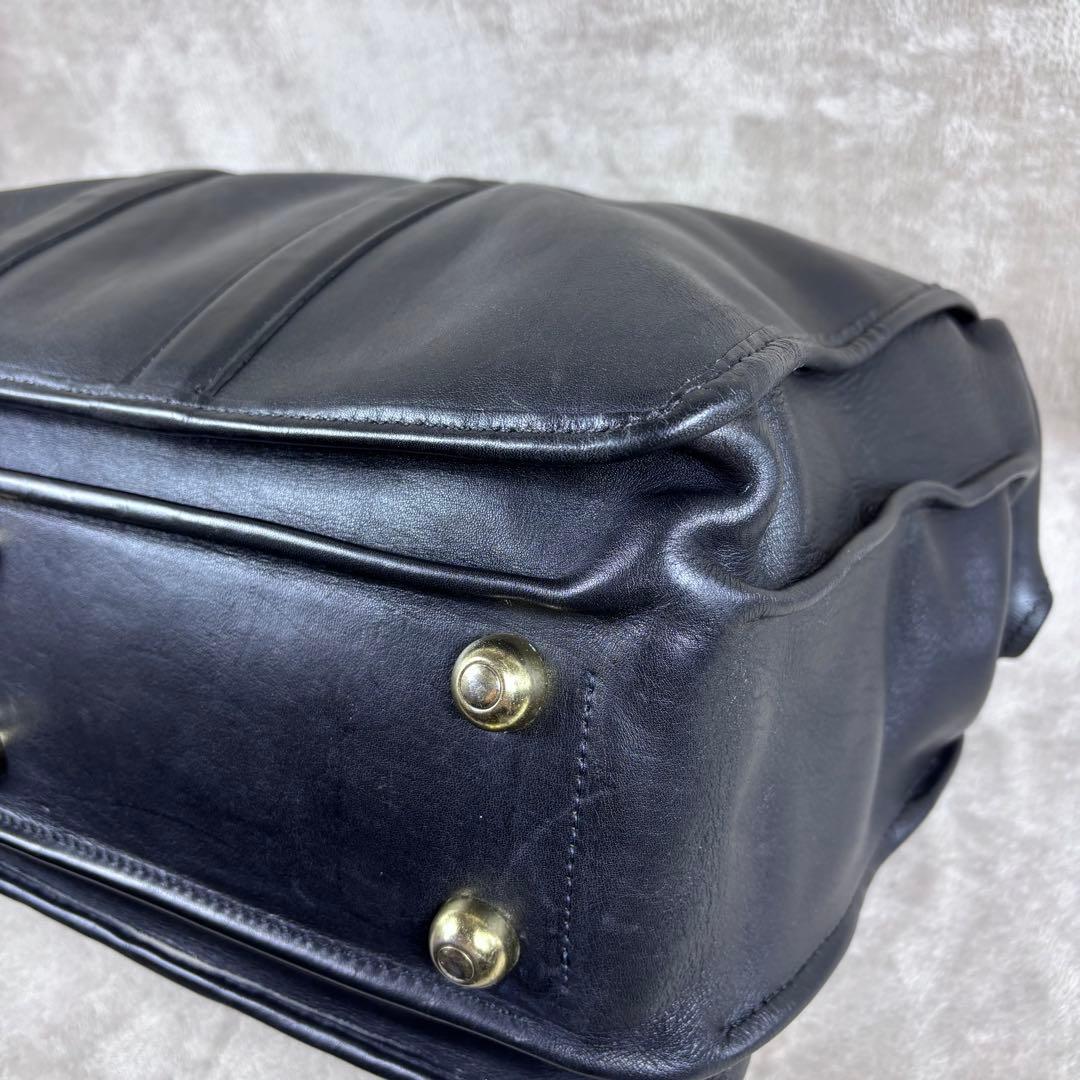 激レア　OLD COACH ボストンバッグ　ダイヤルロック　ブラック　本革レザー