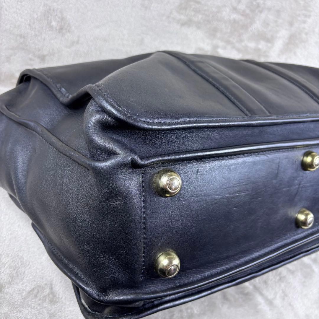 激レア　OLD COACH ボストンバッグ　ダイヤルロック　ブラック　本革レザー