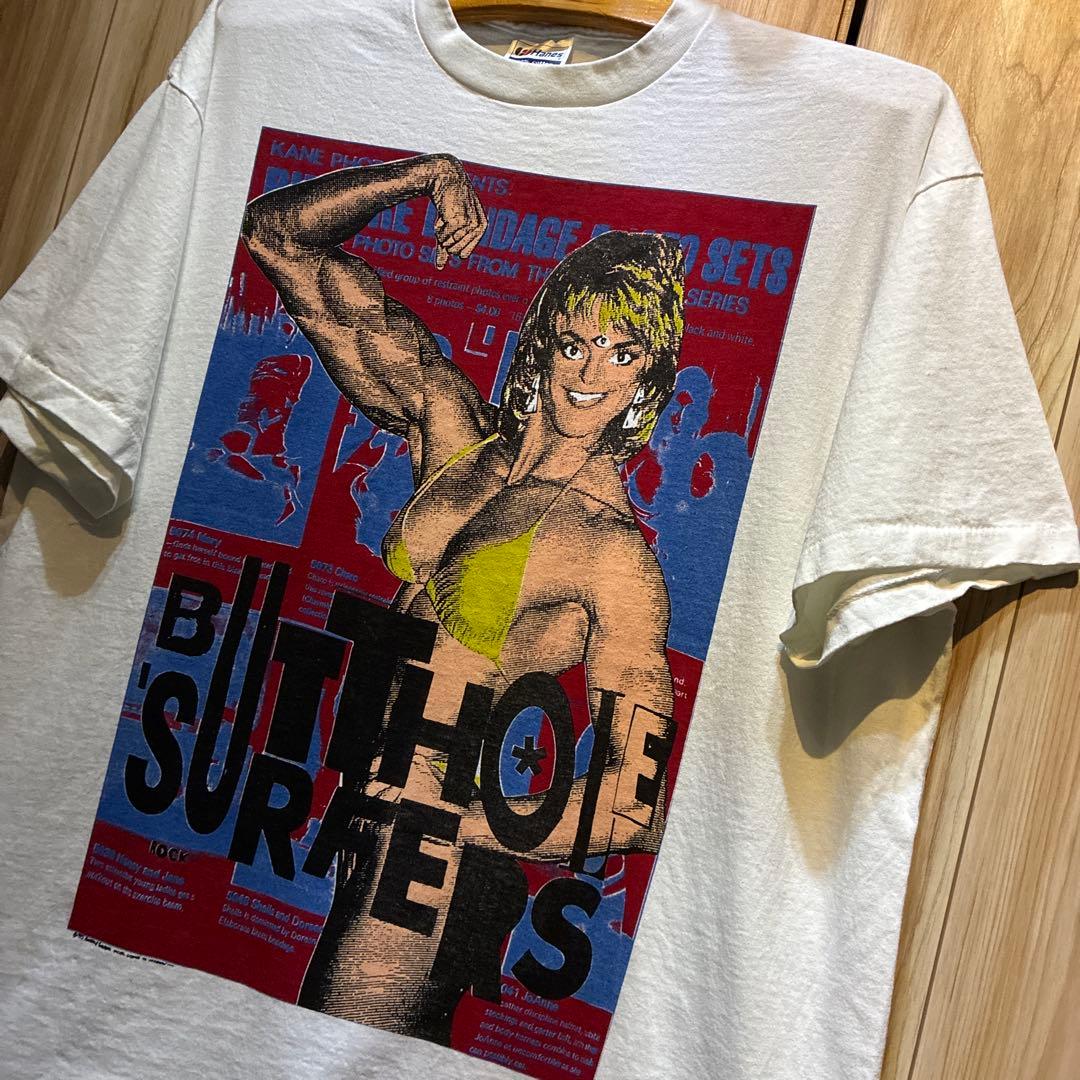 USA製 シングルステッチ 90s希少★バットホールサーファーズ Tシャツ XL