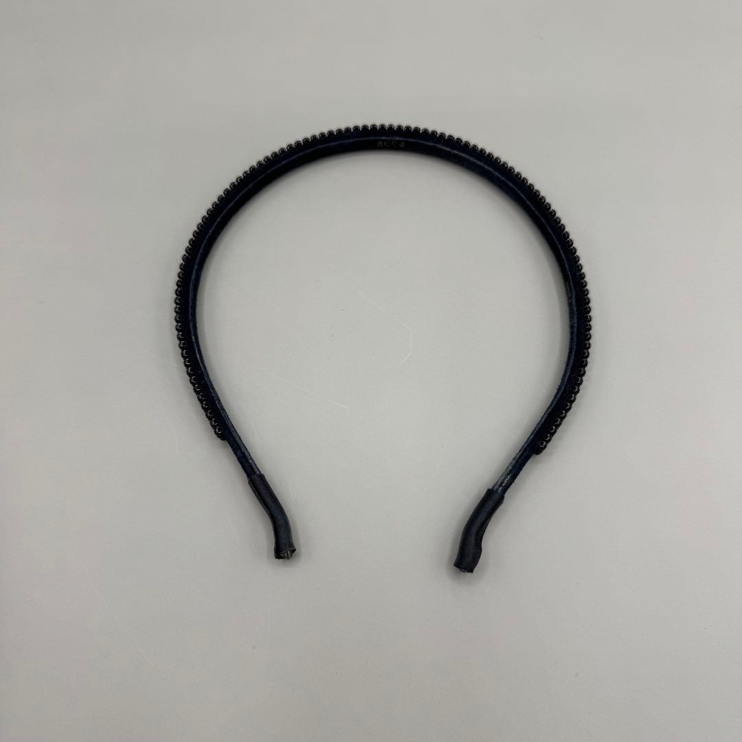 美品　アッカ　カチューシャ　3連　スワロフスキー　黒