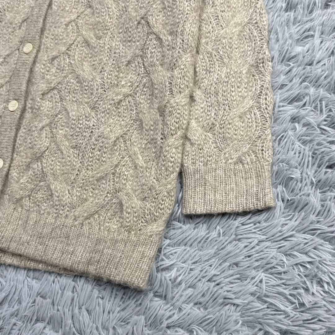 美品✨21AW セオリー ケーブル編みVネックアルパカカーディガン 羽織り S